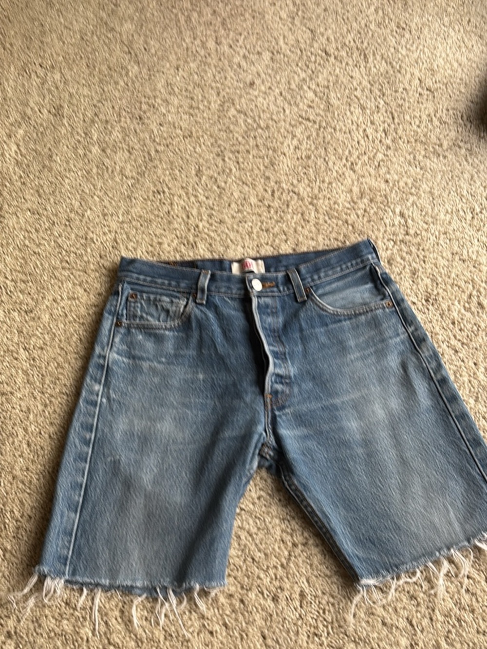 Levi's Men's Cutoff Denim Shorts in Faded Blue